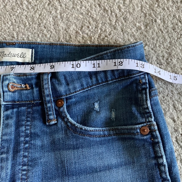 Madewell High Rise Skinny Distressed Frayed Ankle Jeans Womens 26 W - Picture 8 of 11